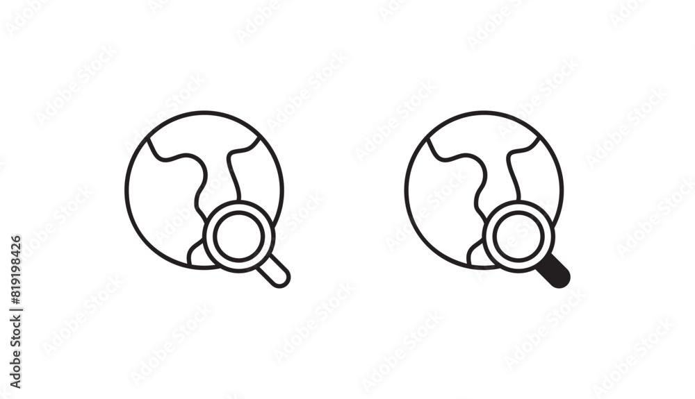 World icon design with white background stock illustration World icon design with white background stock illustration