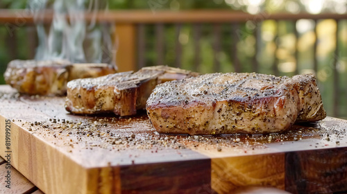 Pork chops rubbed with a simple but flavorful cumin, coriander, and garlic mixture.