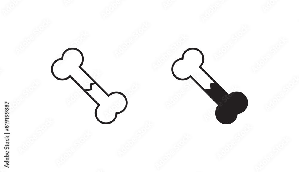 Bone icon design with white background stock illustration Bone icon design with white background stock illustration