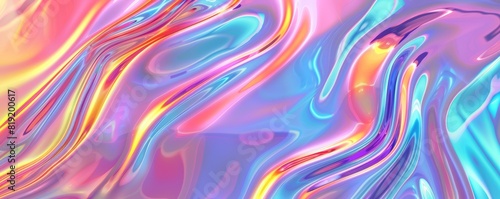 Holographic Foil Background: Flat Design and Top View