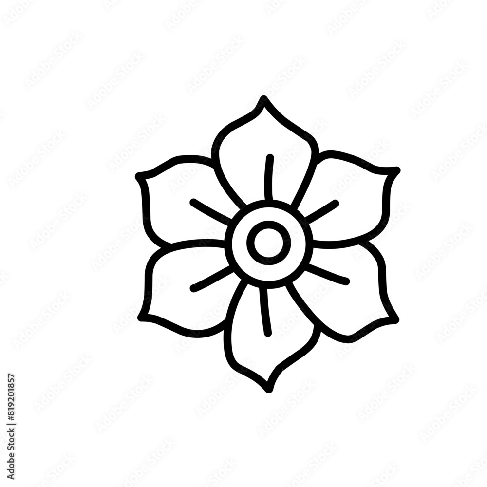 Naklejka premium Yoga Vector Line Icon