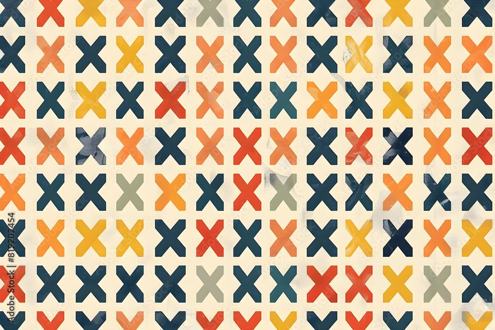 Abstract Repetitive XOXO Hugs and Kisses Pattern - Conceptual Art Representation of Intimate Relationships