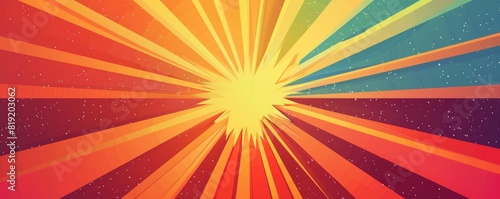 Dazzling Starburst: A Flat Design Radiating Energy