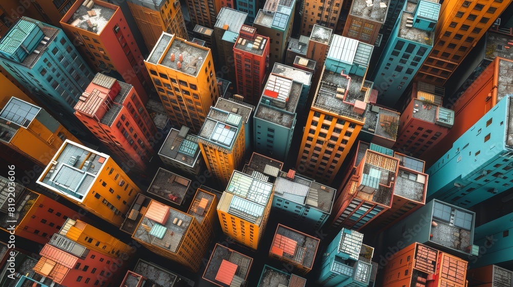 Urban Texture Collage: A Flat Design Perspective of Cityscapes