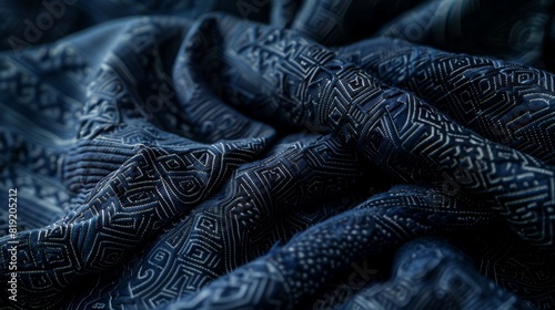 Close-up of textured fabric with intricate patterns.