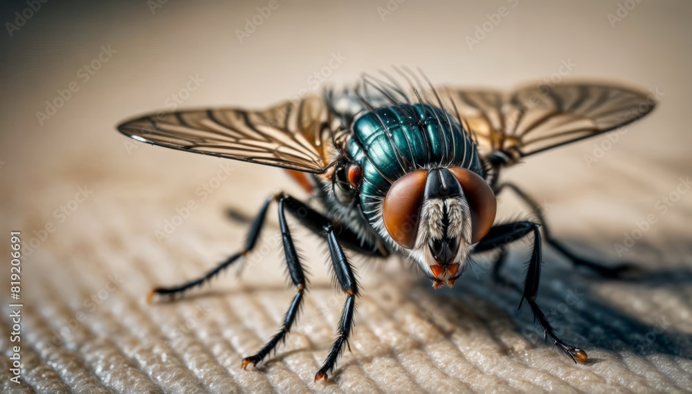 Extreme close up macro common green bottle fly insect background Extreme close up macro common green bottle fly insect background