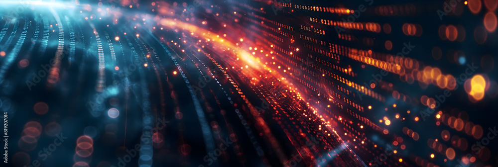 Obraz premium Warm Glowing Light Streaks Abstract Background