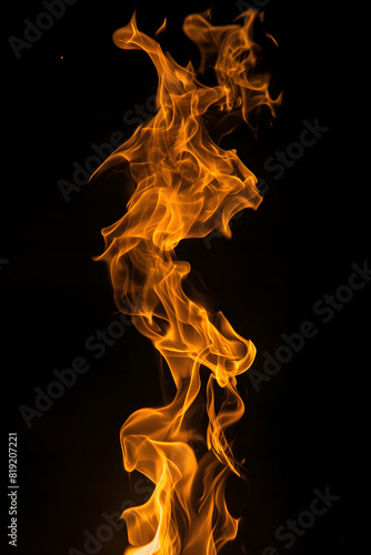 Intense Flames Igniting The Darkness With Vibrant Fire Dance