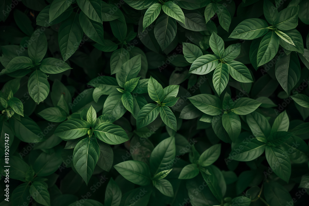 Lush Green Heart-Shaped Leaves Filling Frame in Nature Backdrop Lush Green Heart-Shaped Leaves Filling Frame in Nature Backdrop