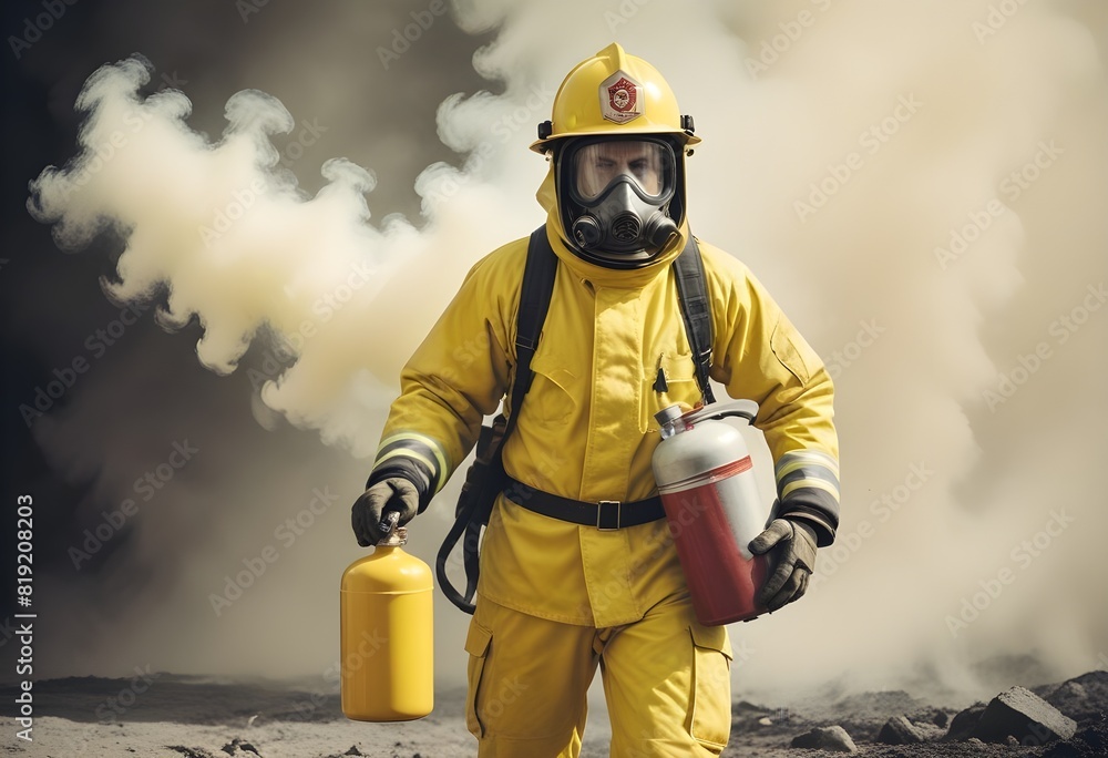 Fototapeta premium Young fireman