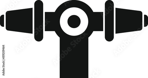 Black silhouette of a coinoperated tower viewer for scenic overlooks