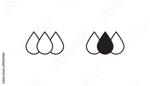 Ink Drops icon design with white background stock illustration