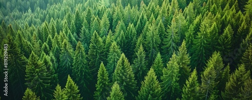 Wallpaper Mural beautiful pine trees in the forest mountain. photo shot by drone aerial view. Torontodigital.ca