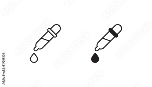 Dropper icon design with white background stock illustration