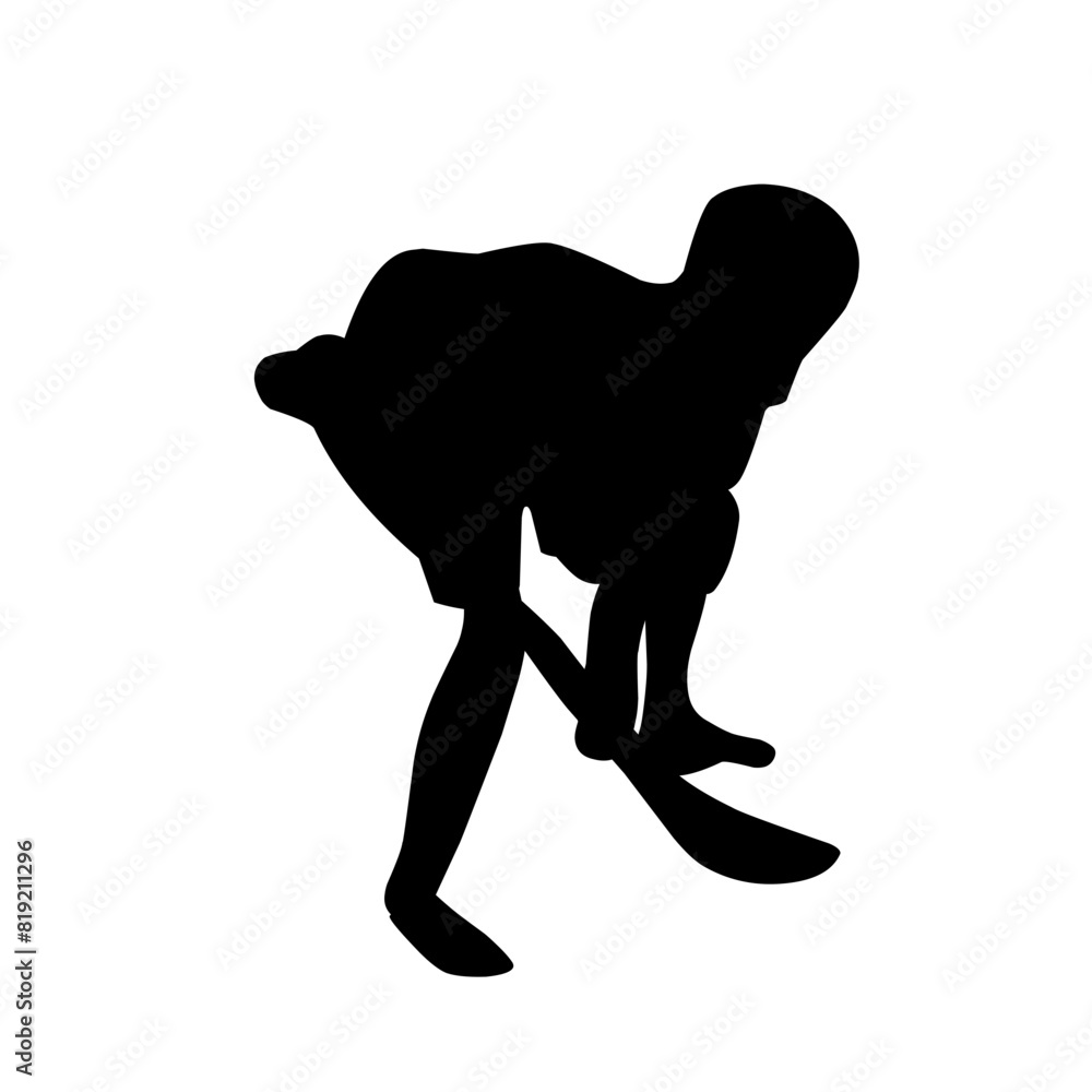 Obraz premium children working silhouette