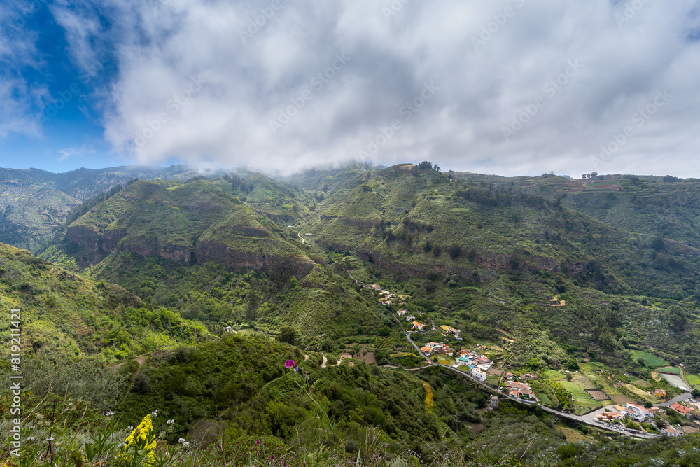 mountain landscape. Valsendero valley at the top of Gran Canaria. Valleseco. Canary islands. Spain