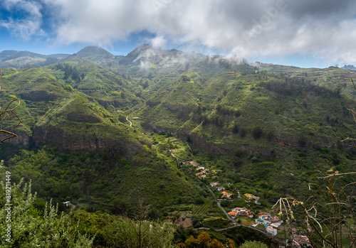 mountain landscape. Valsendero valley at the top of Gran Canaria. Valleseco. Canary islands. Spain photo