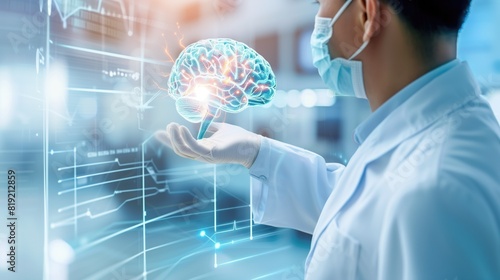 Doctors use innovative medical technology and robots to diagnose and examine patients' brains with intelligent software and medical innovations.