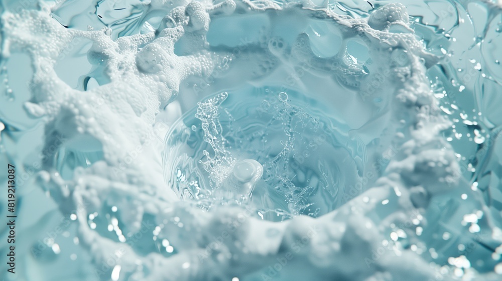Liquid tornado washes and removes dirt on fabric fiber surface, vortex on white fabric. Liquid tornado washes and removes dirt on fabric fiber surface, vortex on white fabric.