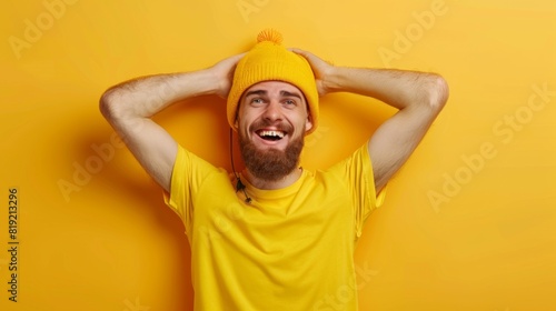 A Man in Vibrant Yellow