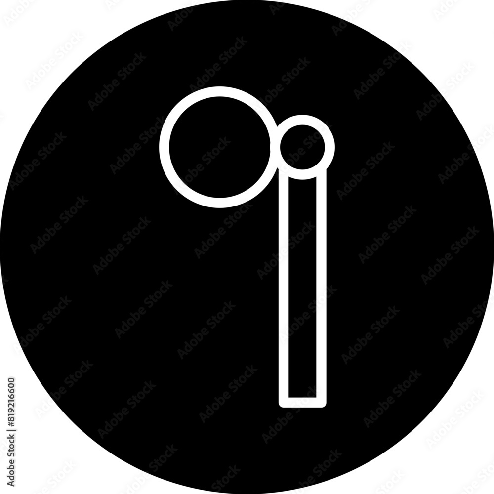 Monocle Line White Circle Black Icon Design Monocle Line White Circle Black Icon Design