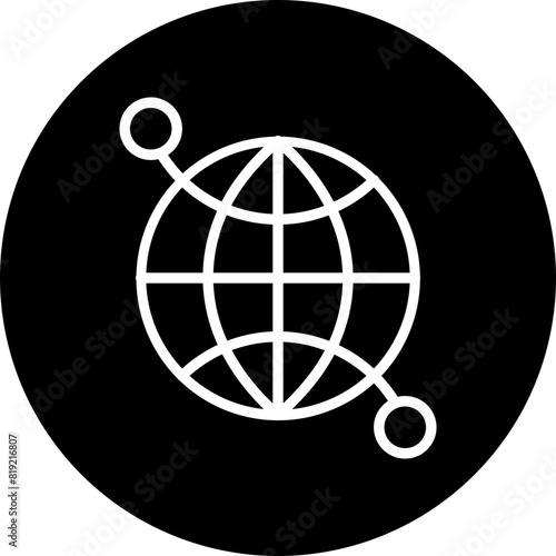 Semantic SEO Line White Circle Black Icon Design