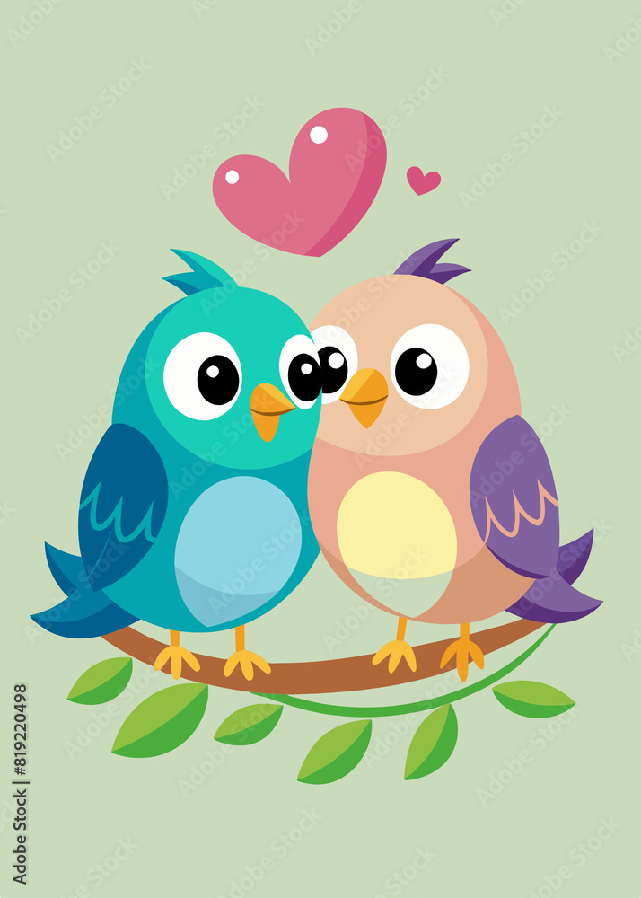Pareja de aves enamorados Pareja de aves enamorados