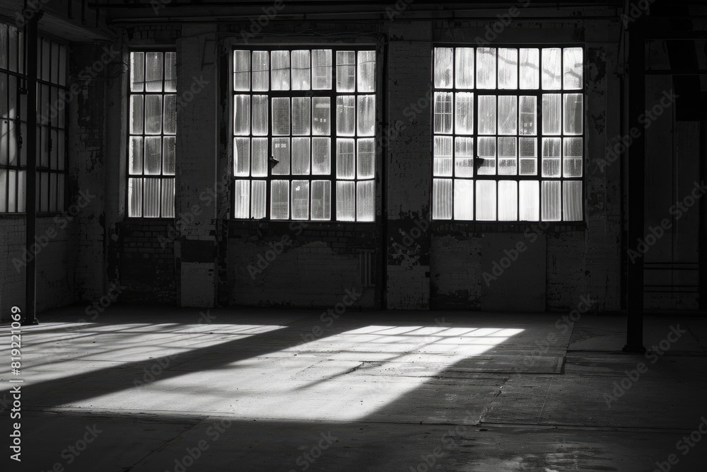 A monochrome image of a vacant building, suitable for architectural projects A monochrome image of a vacant building, suitable for architectural projects