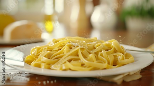 Delectable Realistic Plate of Pasta in HD 8K Quality - Food Photography Concept