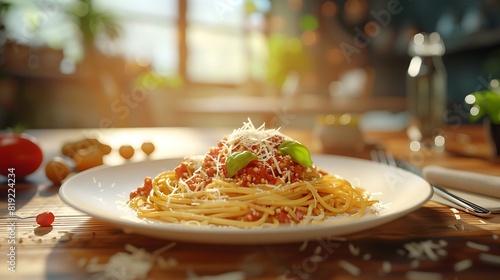 Gourmet Delight: High Definition 8K Close-up of Realistic Plate of Pasta in Exquisite Food Photography