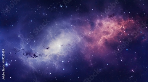 Night sky with stars and nebula as background.