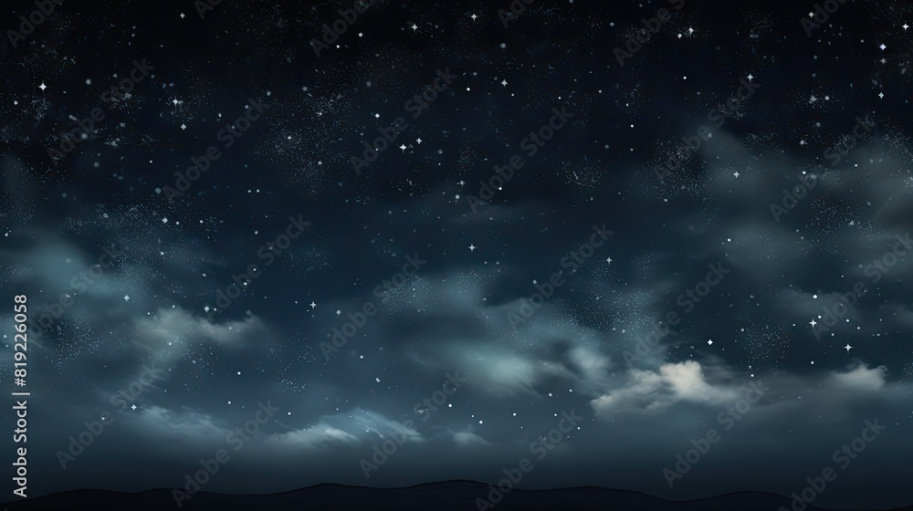 Night sky with stars and milky way,