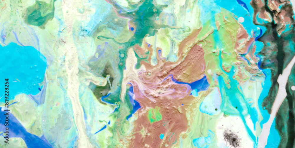 Fototapeta premium Captivating Translucence: Unleashing the Charm of Liquid Art in Oil Paint