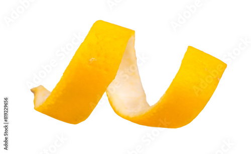 Orange peel isolated on white background
