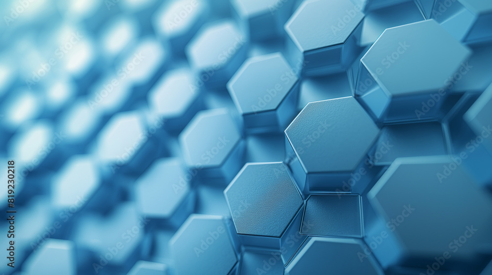 A blue and white wall with a pattern of cubes A blue and white wall with a pattern of cubes