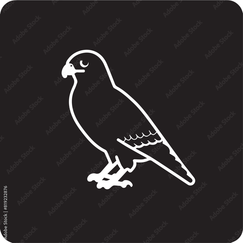 Fototapeta premium Falcon in cartoon, doodle style. Image for t-shirt, web, mobile apps and ui. Isolated 2d vector illustration in logo, icon, sketch style, Eps 10. AI Generative