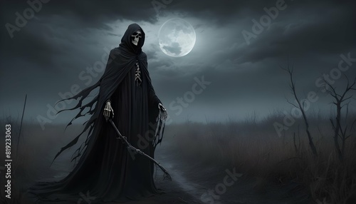 A skeletal figure cloaked in darkness the grim re upscaled_4