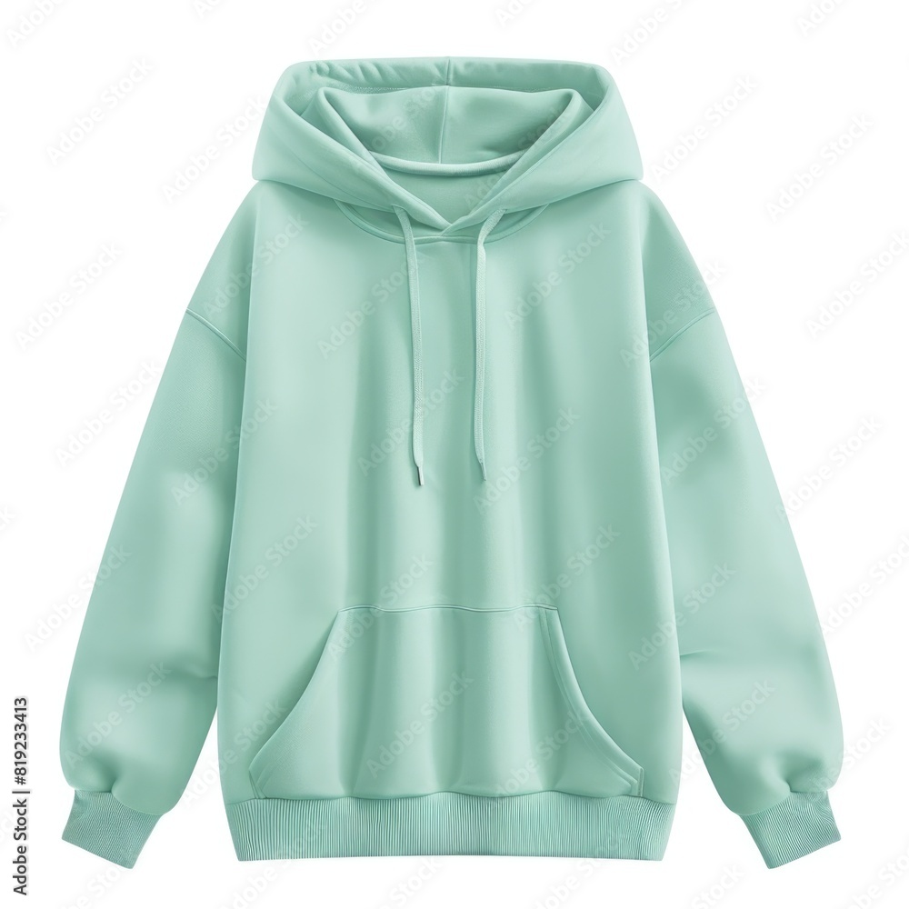 Mint sweatshirt template. Sweatshirt long sleeve with clipping path, hoody for design mockup for print, white background Mint sweatshirt template. Sweatshirt long sleeve with clipping path, hoody for design mockup for print, white background