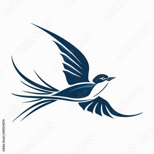 Swallow in cartoon, doodle style. Image for t-shirt, web, mobile apps and ui. Isolated 2d vector illustration in logo, icon, sketch style, Eps 10. AI Generative