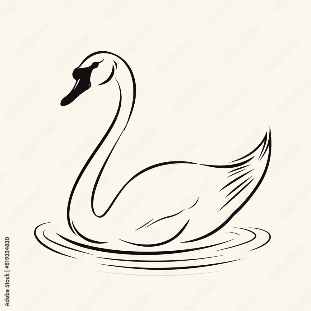 Swan in cartoon, doodle style. Image for t-shirt, web, mobile apps and ui. Isolated 2d vector illustration in logo, icon, sketch style, Eps 10. AI Generative Swan in cartoon, doodle style. Image for t-shirt, web, mobile apps and ui. Isolated 2d vector illustration in logo, icon, sketch style, Eps 10. AI Generative