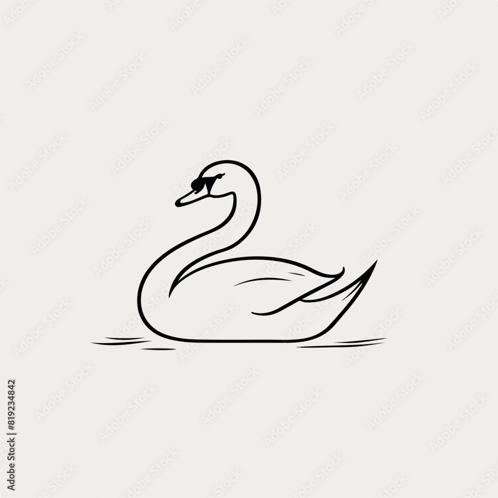 Swan in cartoon, doodle style. Image for t-shirt, web, mobile apps and ui. Isolated 2d vector illustration in logo, icon, sketch style, Eps 10. AI Generative Swan in cartoon, doodle style. Image for t-shirt, web, mobile apps and ui. Isolated 2d vector illustration in logo, icon, sketch style, Eps 10. AI Generative