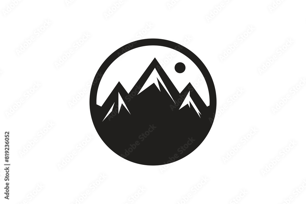 mountain logo black and white, vector mountain logo black and white, vector