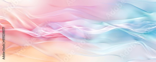 Soft pastel-colored flowing lines with gradient effect. Abstract background illustration