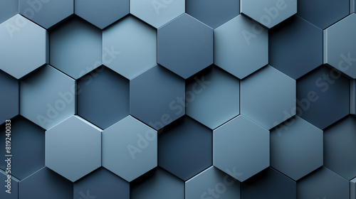 A blue wall with a pattern of hexagons