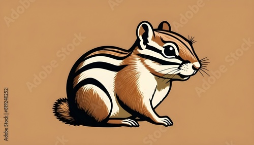 A chipmunk icon with stripes
