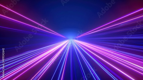 Cyber, digital, speed of light road speed concept. fast neon background