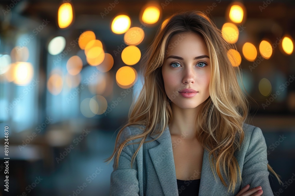 Professional Businesswoman Working at Desk