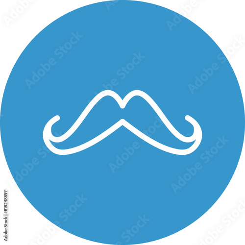 Moustache Flat Icon Design