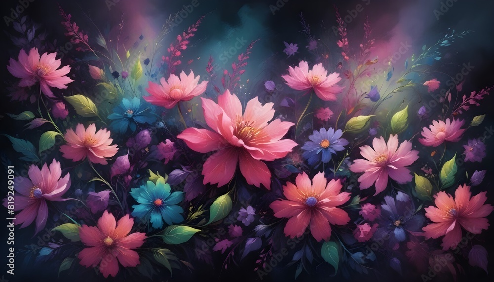 Breathtaking abstract floral artwork featuring,Captivating beauty. Breathtaking abstract floral artwork featuring,Captivating beauty.