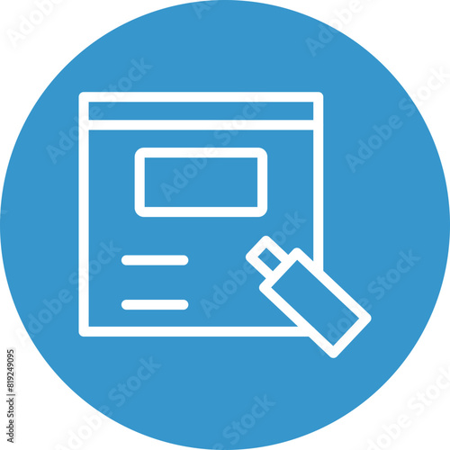 OffPage Optimization Flat Icon Design